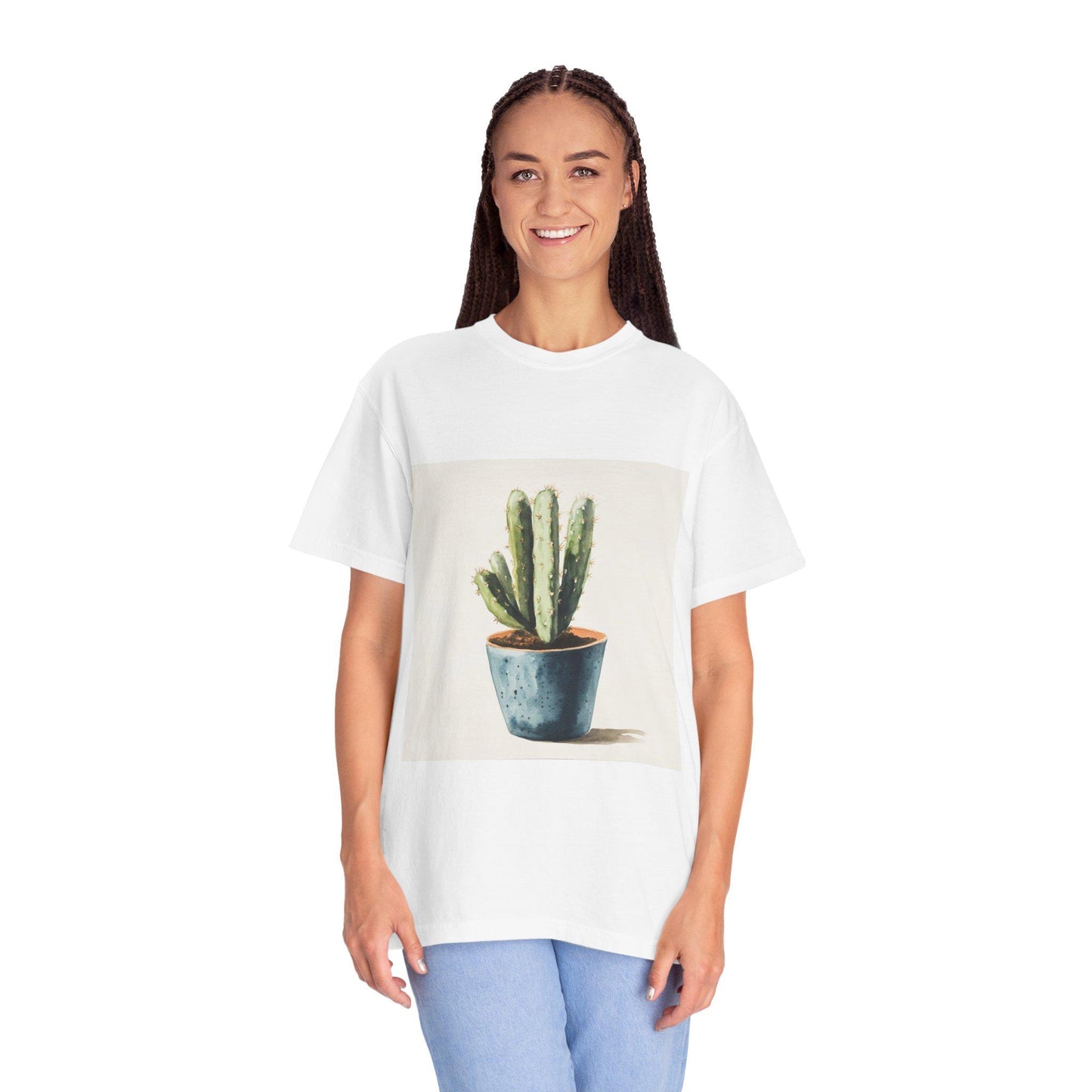 Cactus Design Unisex Garment-Dyed T-shirt