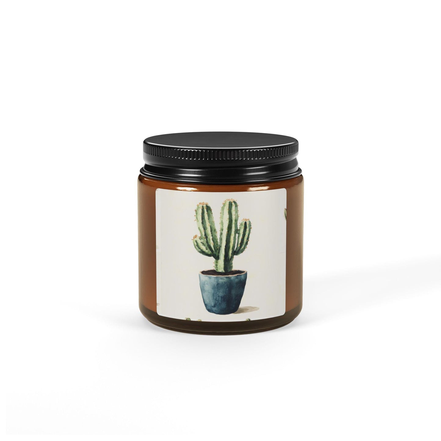 Cactus Scented Soy Candle (Multi-Size, Amber Jar) Popular Candle