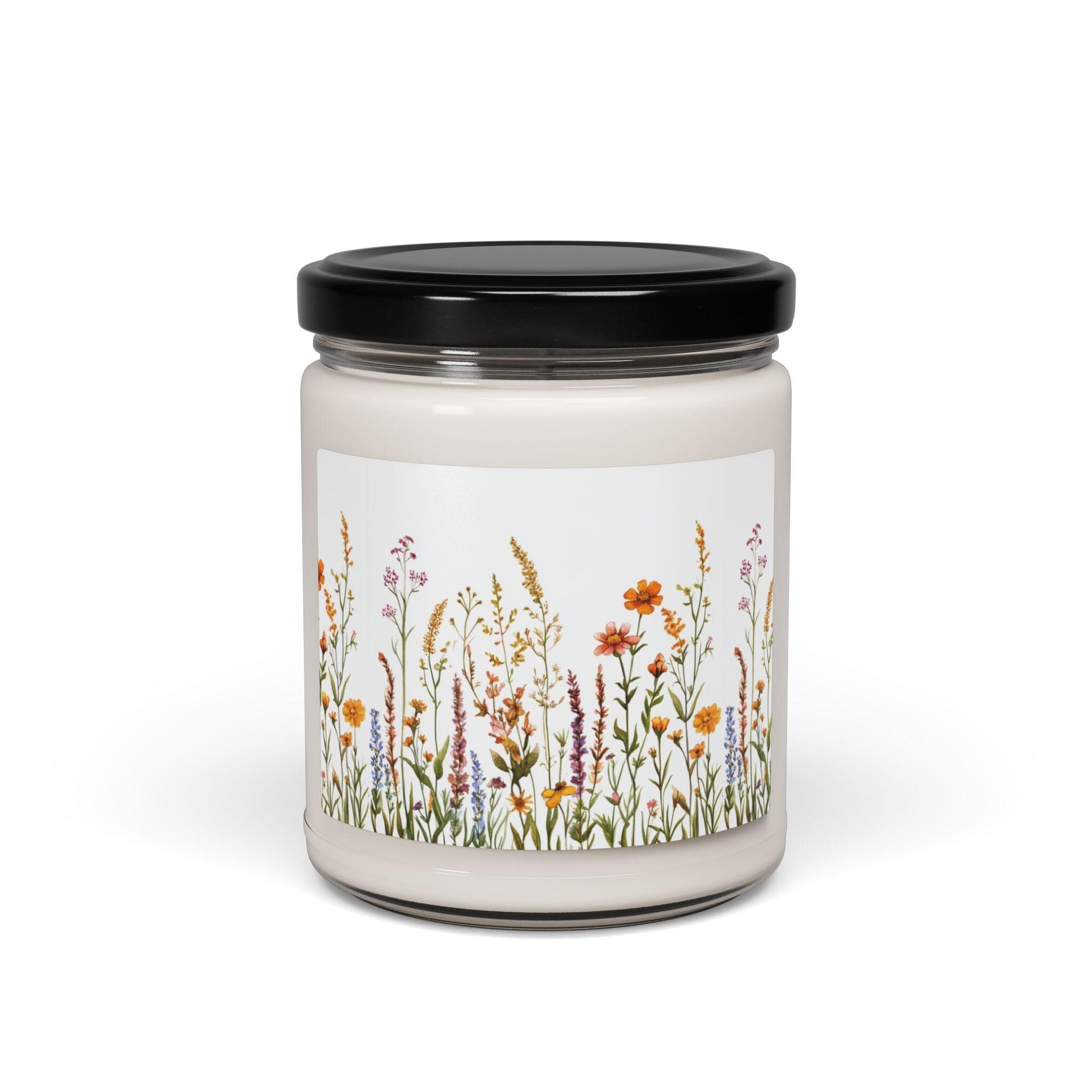 Scented Soy Candle, 9oz - Wildflower Design - Classy Popular Candle