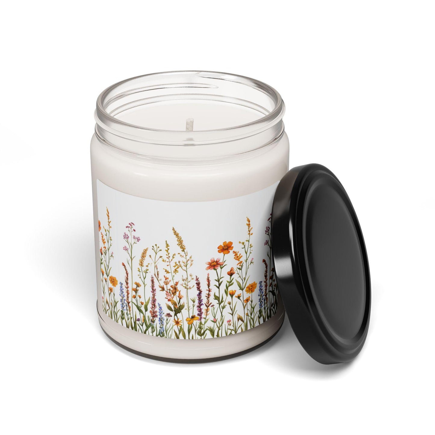 Scented Soy Candle, 9oz - Wildflower Design - Classy Popular Candle