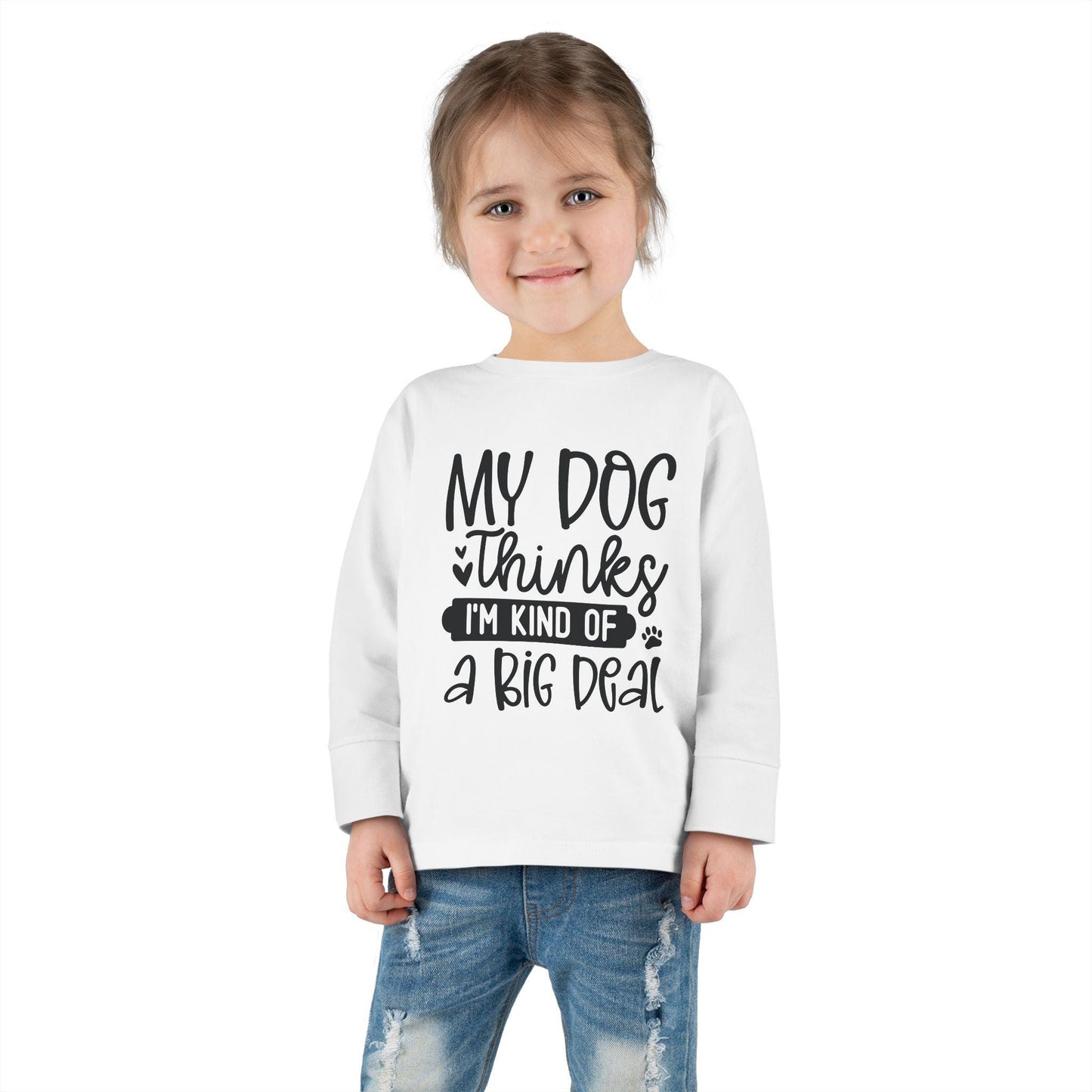 Dog Themed Toddler Long Sleeve, Custom Toddler Shirt, Baby Long Sleeve, Popular Kid Shirt, Dog Lover Kid Shirt, Custom Kid Shirt