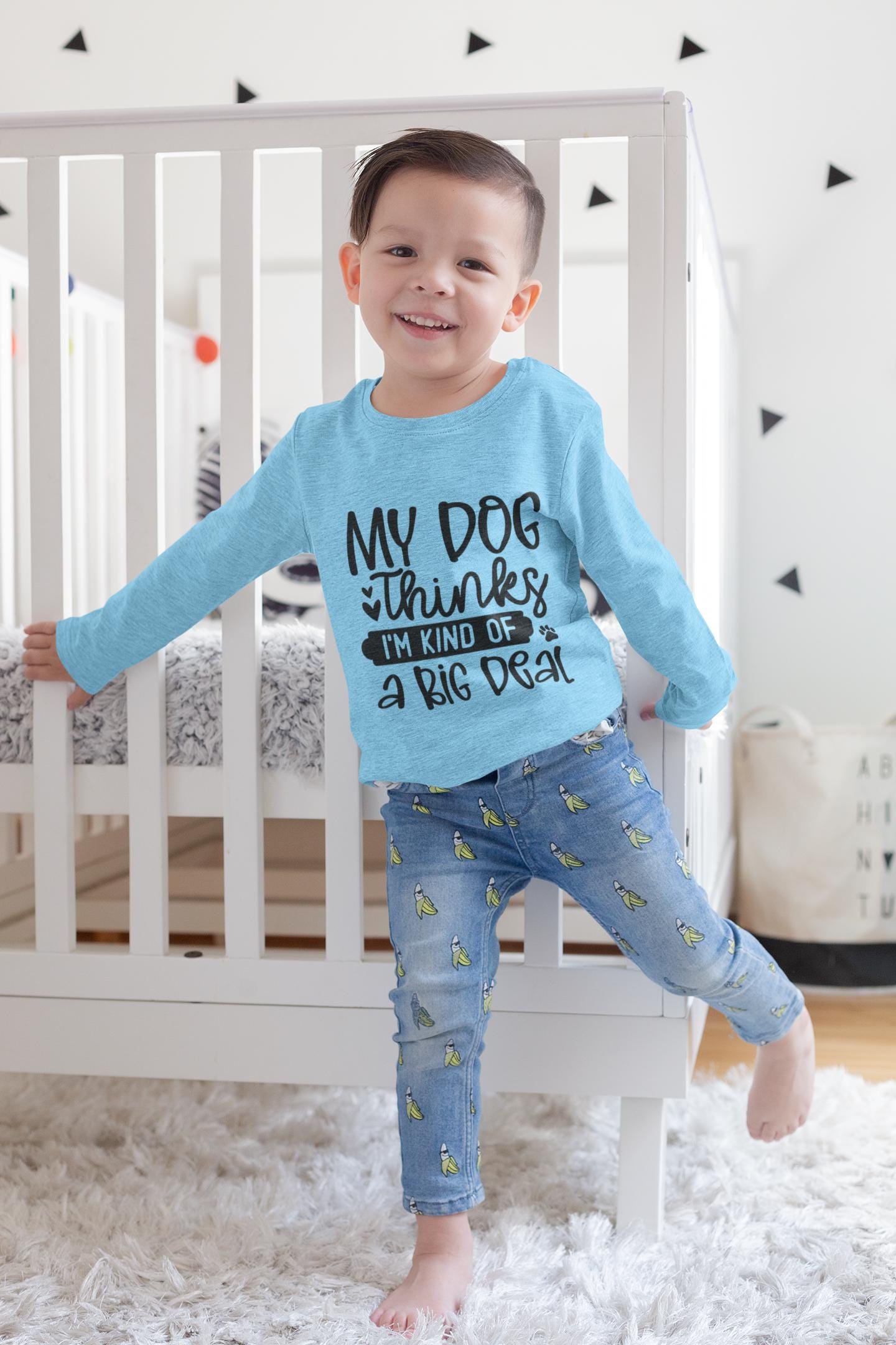 Dog Themed Toddler Long Sleeve, Custom Toddler Shirt, Baby Long Sleeve, Popular Kid Shirt, Dog Lover Kid Shirt, Custom Kid Shirt