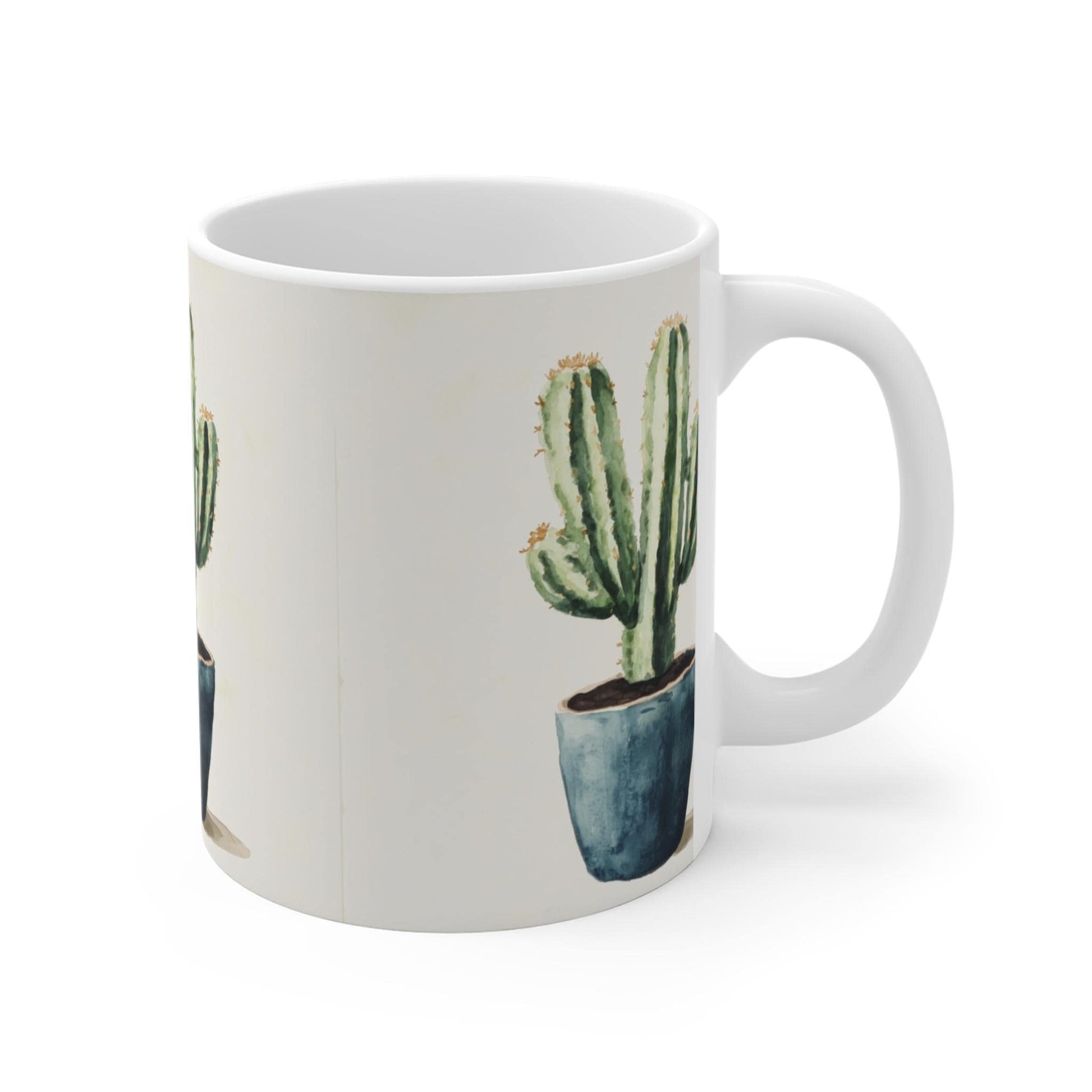 Custom Designed Modern Cactus Mug 11oz