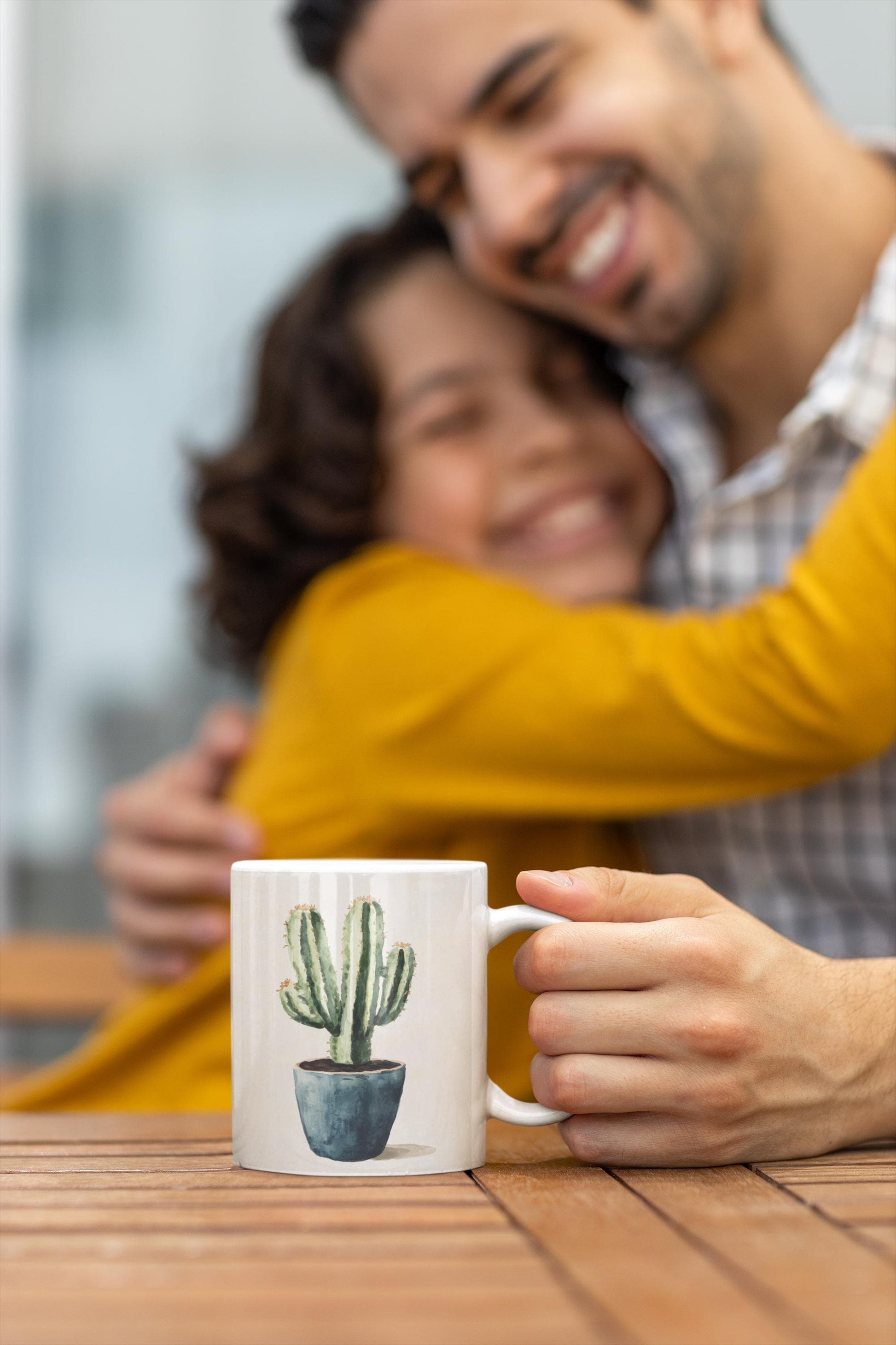 Custom Designed Modern Cactus Mug 11oz