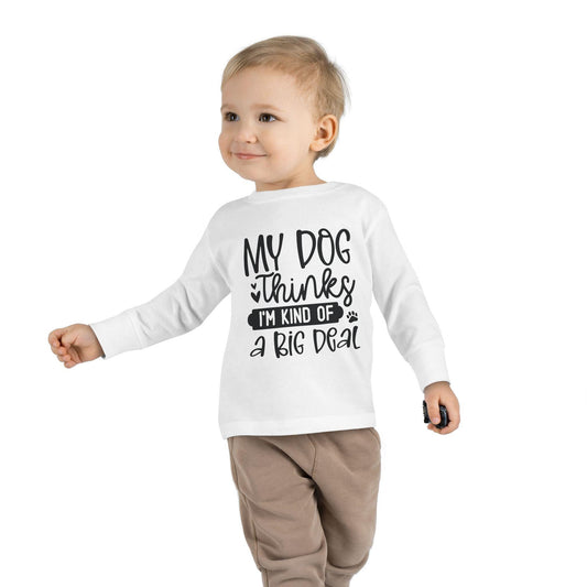 Dog Themed Toddler Long Sleeve, Custom Toddler Shirt, Baby Long Sleeve, Popular Kid Shirt, Dog Lover Kid Shirt, Custom Kid Shirt