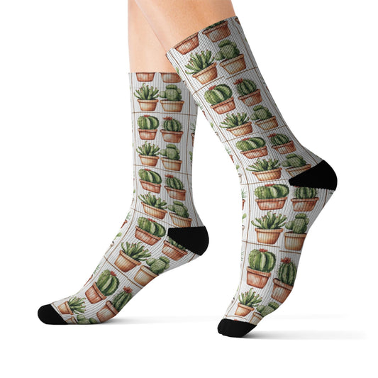 Fun Trendy Cactus Socks