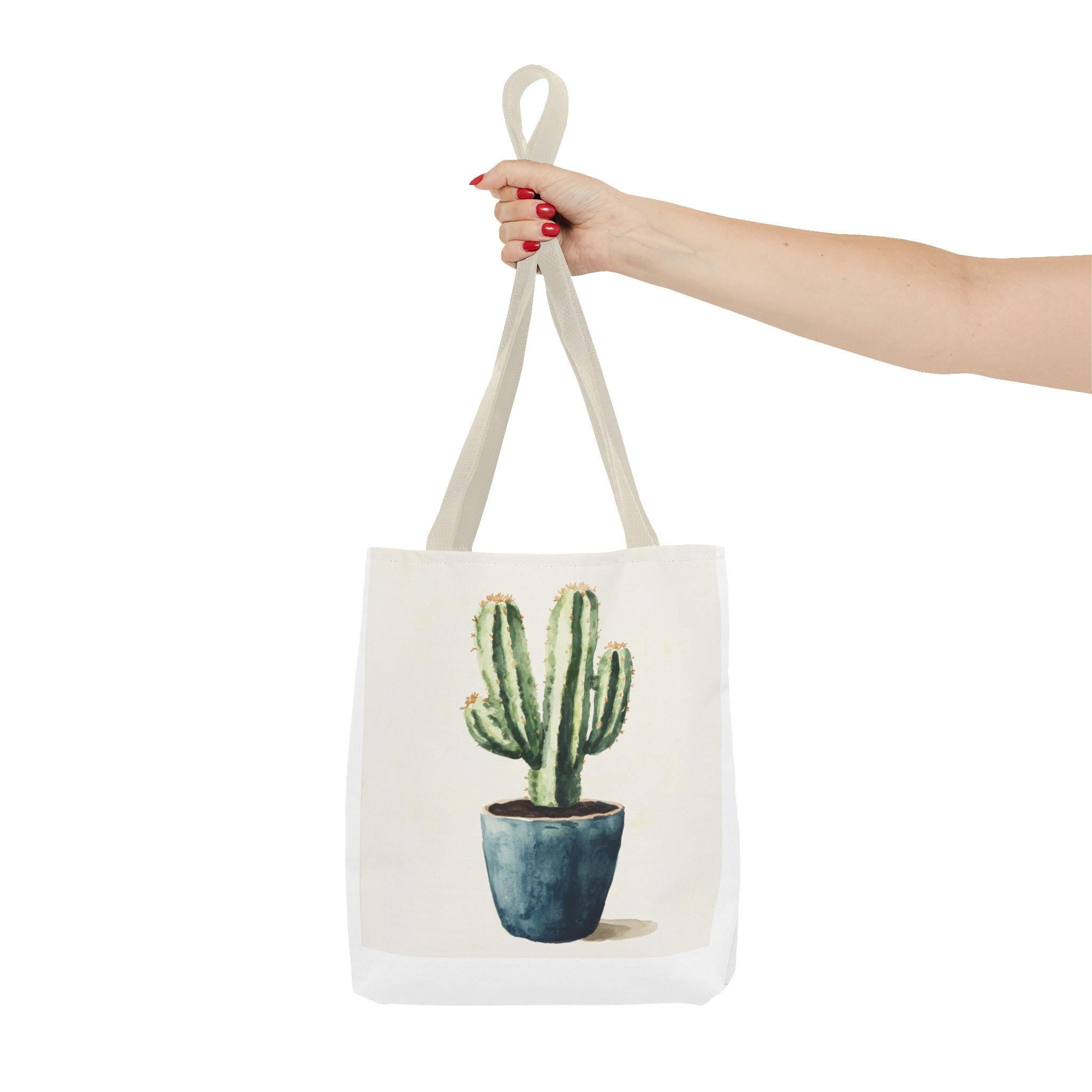 Cactus Tote Bag Popular Grocery Tote Bag with Cactus Design Bird on a Wire Design Co