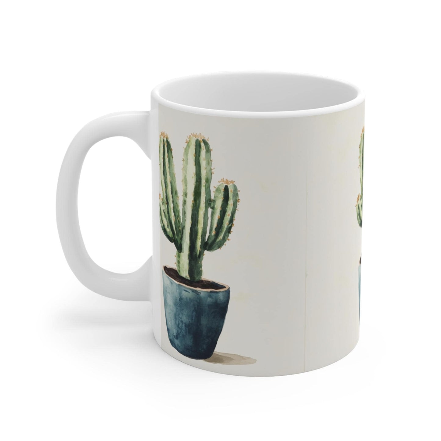 Custom Designed Modern Cactus Mug 11oz