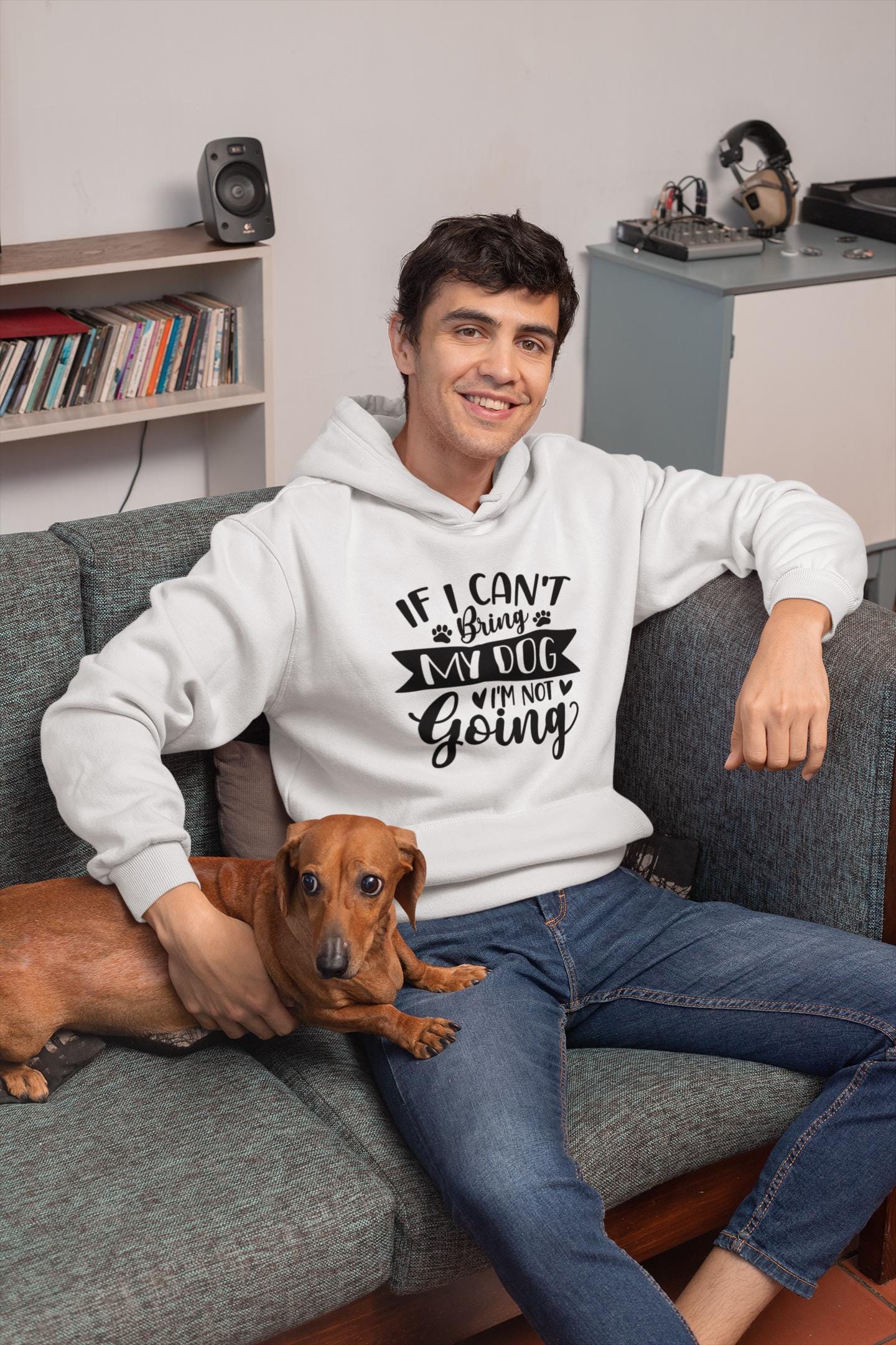 If I can't bring my dog I'm not going! funny dog-themed sweatshirt adults - Unisex Heavy Blend™ Hooded Sweatshirt