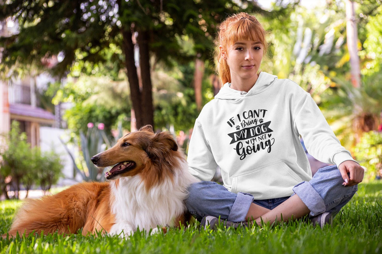 If I can't bring my dog I'm not going! funny dog-themed sweatshirt adults - Unisex Heavy Blend™ Hooded Sweatshirt